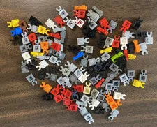 LEGO Parts: 4085 a,b,c,d Plate 1 x 1 with U Clip (Vertical Grip), Lot of 110