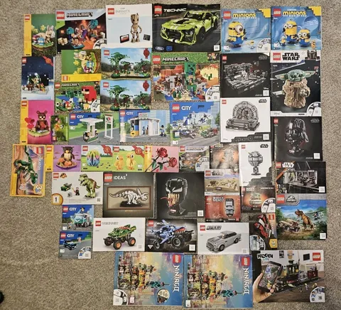 Instruction Books Manuals Lot Only Star Wars Technics Marvel Jurassic Minecraft