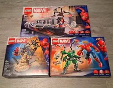 LEGO Marvel Spider-Man Lot (Subway Train Scene, Doc Ock, Venom) No Minifigs