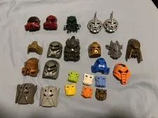 LEGO BIONICLE Mask Bulk Lot 21 Pieces Multicolor Plastic Unpackaged