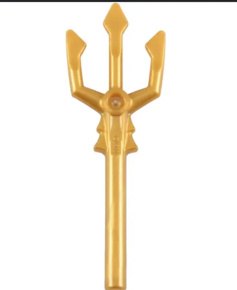 LEGO Part 92289 Trident Pearl Gold Atlantis Weapon Aquaman Marvel Avengers