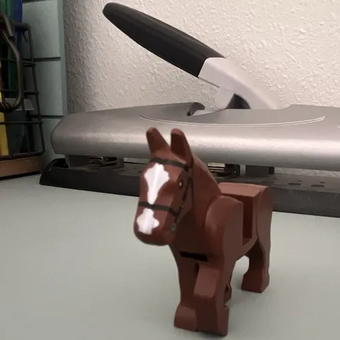 Official Lego brown horse with white face marking (movable legs)