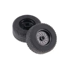 2x LEGO Rad 30.4x14 Tire Black Wheel 18x12 Set 76119 58090 18976c02