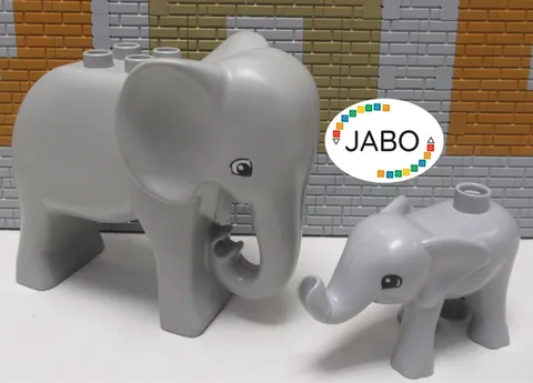 (M6/6) LEGO Duplo Animals Elephant with Baby Zoo Safari Animal Park