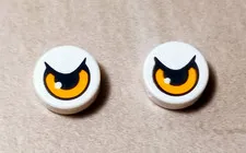 LEGO Owl Eyes Lot of 2 Eyelids Wise Old Bird Build Create Monster Creature Hallo