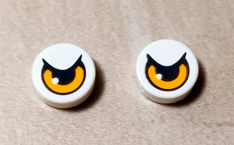LEGO Owl Eyes Lot of 2 Eyelids Wise Old Bird Build Create Monster Creature Hallo