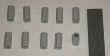 LEGO NEW Light Bluish Grey Axle Connector ('x' Hole) (10x) 4512360 Brick 59443