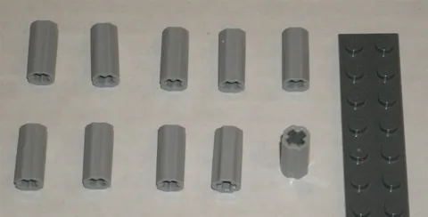 LEGO NEW Light Bluish Grey Axle Connector ('x' Hole) (10x) 4512360 Brick 59443