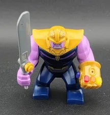 LEGO Thanos BIG Figure Golden Infinity Gauntlet 4 Gems Marvel Super Heroes 76107