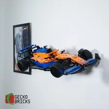 3D Printed Wall Mount for LEGO® Technic McLaren F1 (Set 42141) - Gecko Bricks