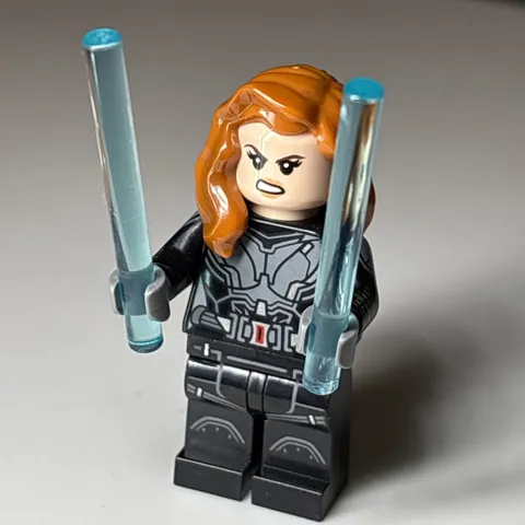 LEGO Black Widow Minifigure Black Jumpsuit Marvel Avengers sh0637