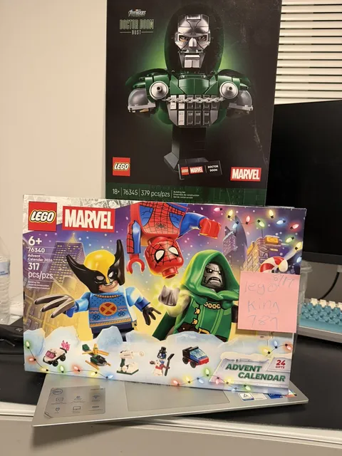LEGO Marvel 76340 Advent Calendar 2026 + 76345 Doctor Doom Bust In hand