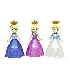 LEGO Disney Princess Diamond Dress Mini Doll Bundle Rapunzel Elsa Cinderella