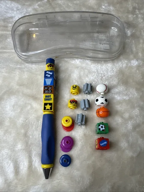 1999 Vintage Lego Writing System Parts, Soccer Football Collectibles with Case