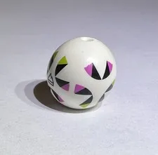 Lego World Cup Soccer Ball White Pink Green New City 71052 Sport