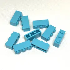 LEGO Parts - Medium Azure Brick 1 x 3 - No 3622 - QTY 9