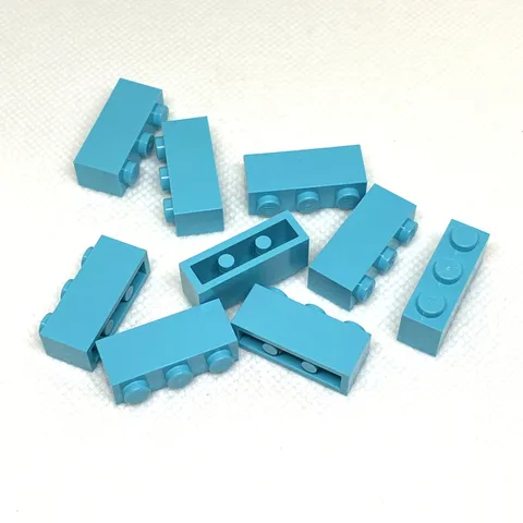 LEGO Parts - Medium Azure Brick 1 x 3 - No 3622 - QTY 9