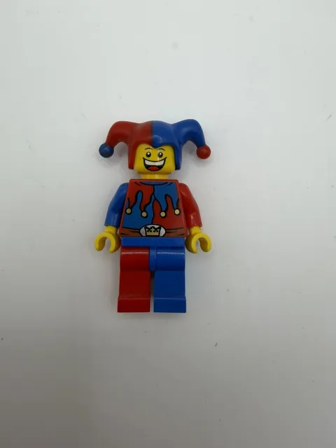 Lego Court JESTER Minifig w/Red & Blue Hat - Castle Kingdoms Minifigure 7079