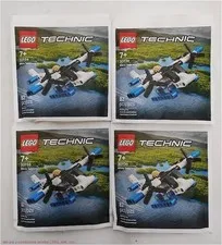 LOT OF 4 LEGO Technic White Seaplane 30736