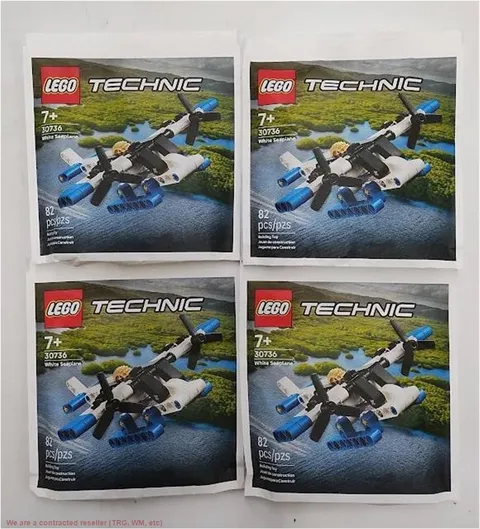 LOT OF 4 LEGO Technic White Seaplane 30736