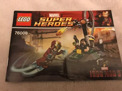 LEG0 Instructions ONLY NO Bricks Marvel Super Heroes 76008 Iron Man 3