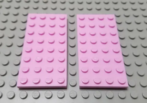 LEGO Lot of 2 Bright Pink 4x8 Plate Girls Friends Pieces