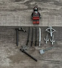 LEGO Minifigure Lot w/ Weapons & Accessories - Crossbow, Swords, Spear, Axe