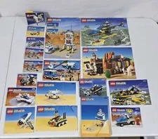 Vintage LEGO Instruction Manual Lot System Sets 90s Space Desert Res-Q Mixed