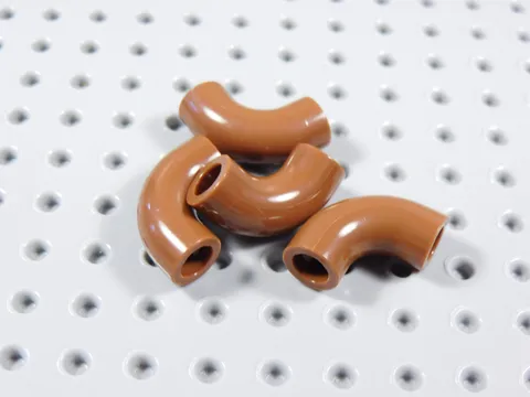 LEGO Lot of 4 Reddish Brown 90 Degree Elbow Tube BA