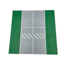 Lego® Street Base Plate GREEN Taxiway Runway 7 STUD WIDE STRAIGHT START