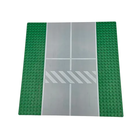 Lego® Street Base Plate GREEN Taxiway Runway 7 STUD WIDE STRAIGHT START