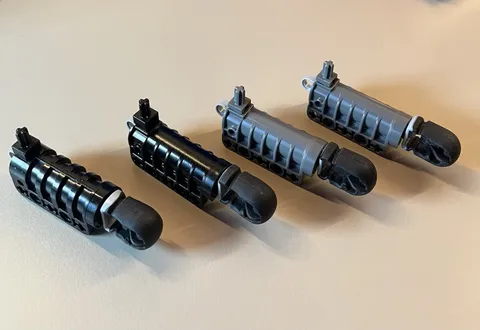 Lego 4 Launcher Cannons 57029 + Projectiles 57028 x2 Dark Bluish Gray x2 Black