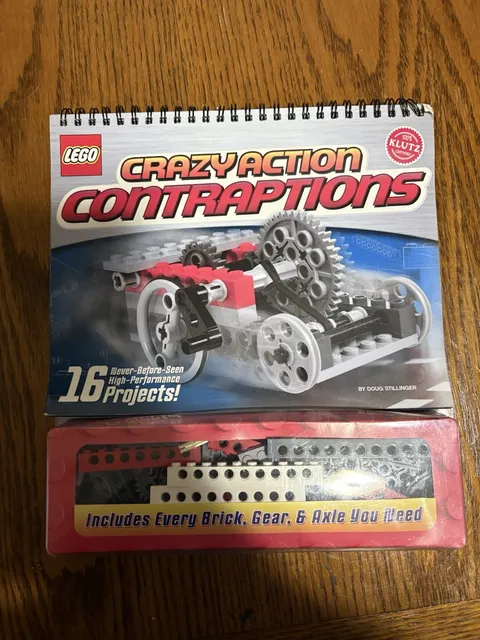LEGO Crazy Action Contraptions Book And Lego Pieces & 16 Projects 100% KLUTZ NEW