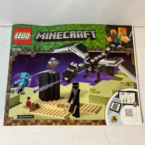 LEGO Minecraft 21151 The End Battle - Instructions Manual Only 