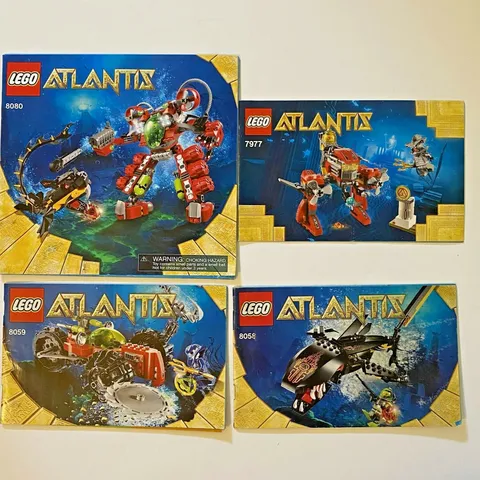LEGO Atlantis 8058 8059 8080 7977 INSTRUCTION BOOKLETS ONLY No Bricks Box