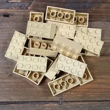 LEGO 3001 Tan Brick 2 x 4 Qty 20 Used Wash and Sanitized