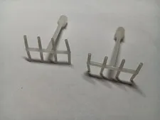 LEGO LOT OF 2 MILKY WHITE ANTENNA WITH SIDE SPOKES #3144