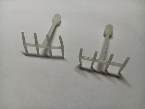 LEGO LOT OF 2 MILKY WHITE ANTENNA WITH SIDE SPOKES #3144
