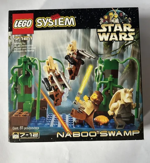 LEGO Star Wars 7121 Naboo Swamp NEW SEALED Vintage 1999 QuiGon Jinn Jar Jar Set⁠