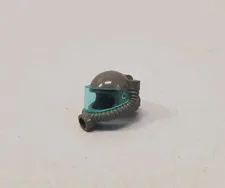 LEGO Minifigure Headgear Gray Helmet Space Rock Raider Breathing Hose Blue Visor