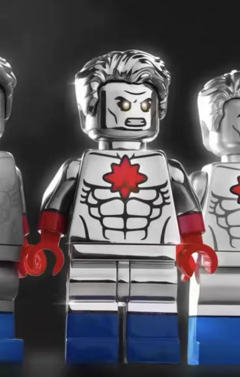 LEGO DC Captain Atom Chrome Silver 1/20 custom minifigure By Pickle & 80s Rare!