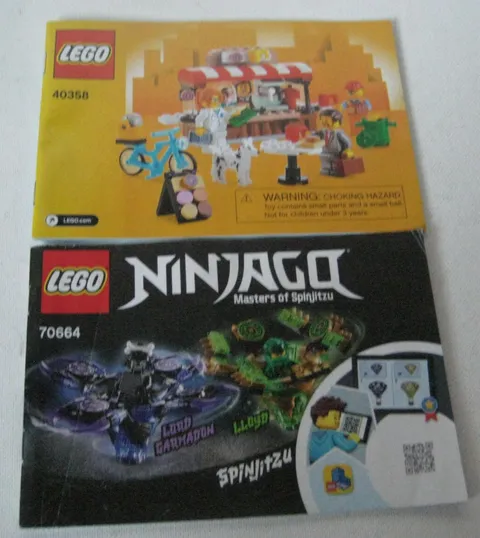Lego NINJAGO 70664 and LEGO 40358 ~ Instructions ONLY!!!! Two Booklets