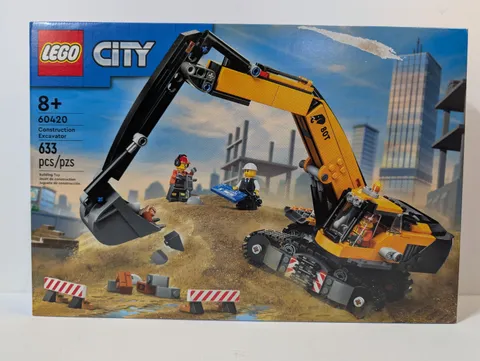 LEGO 60420 Construction Excavator NEW & SEALED Yellow CIty Construction Vehicle