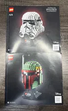 Lego Star Wars Storm Trooper and Boba Fett Helmet Instructions only (No QR code)
