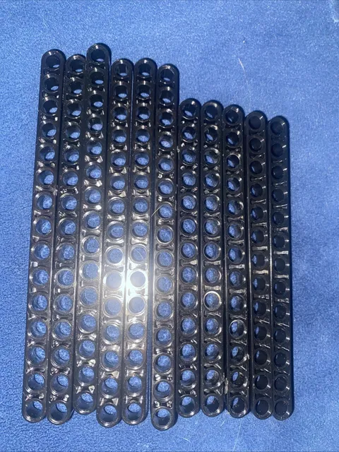 11 LEGO vex TECHNIC Black Beams 6 1x15 And 5 1x13 Lift Arms
