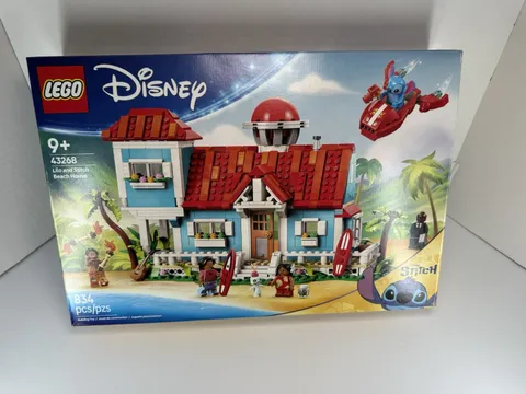 LEGO Disney 43268 Lilo and Stitch Beach House Building Set, 834 pcs, Stitch
