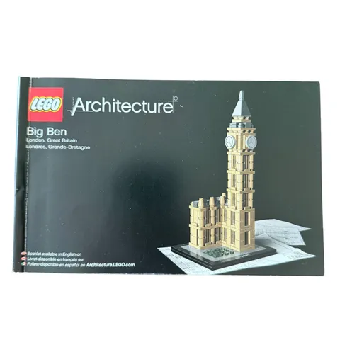 LEGO Architecture Big Ben 21013 Instruction Manual Booklet London Landmark
