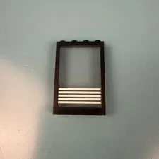 LEGO Black Window 1x4x5 Trans-Clear Glass 9 Stripes Sticker 6540 #2493 2494pb08