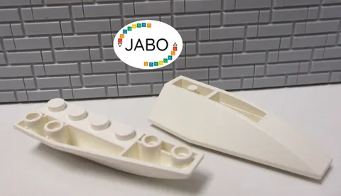 (P14/2/3) LEGO 41764 + 41765 Wedge Brick Wing Negative Inverted 6x2 White