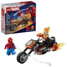 LEGO Marvel Spider-Man vs. Ghost Rider Motorcycle Building Toy for Multicolor